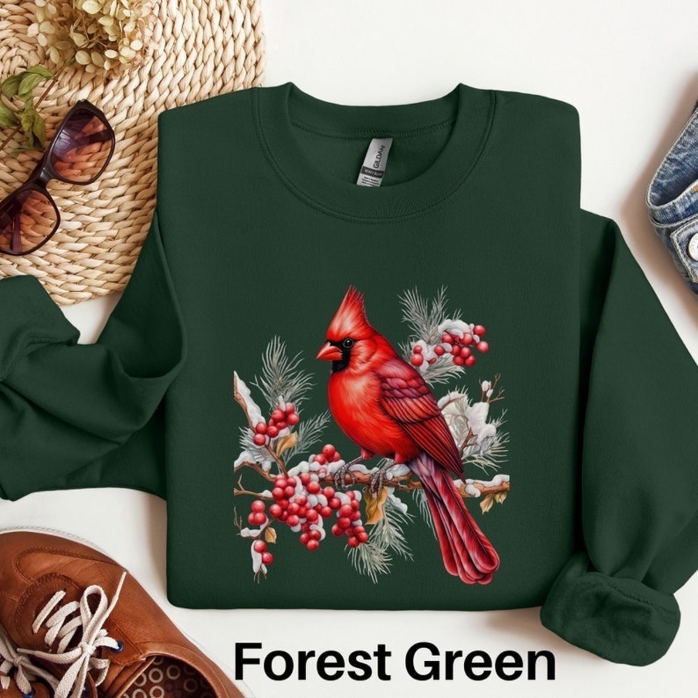 Cardinal Sweatshirt, Bird Lover Gift, Cardinal Bird Shirt